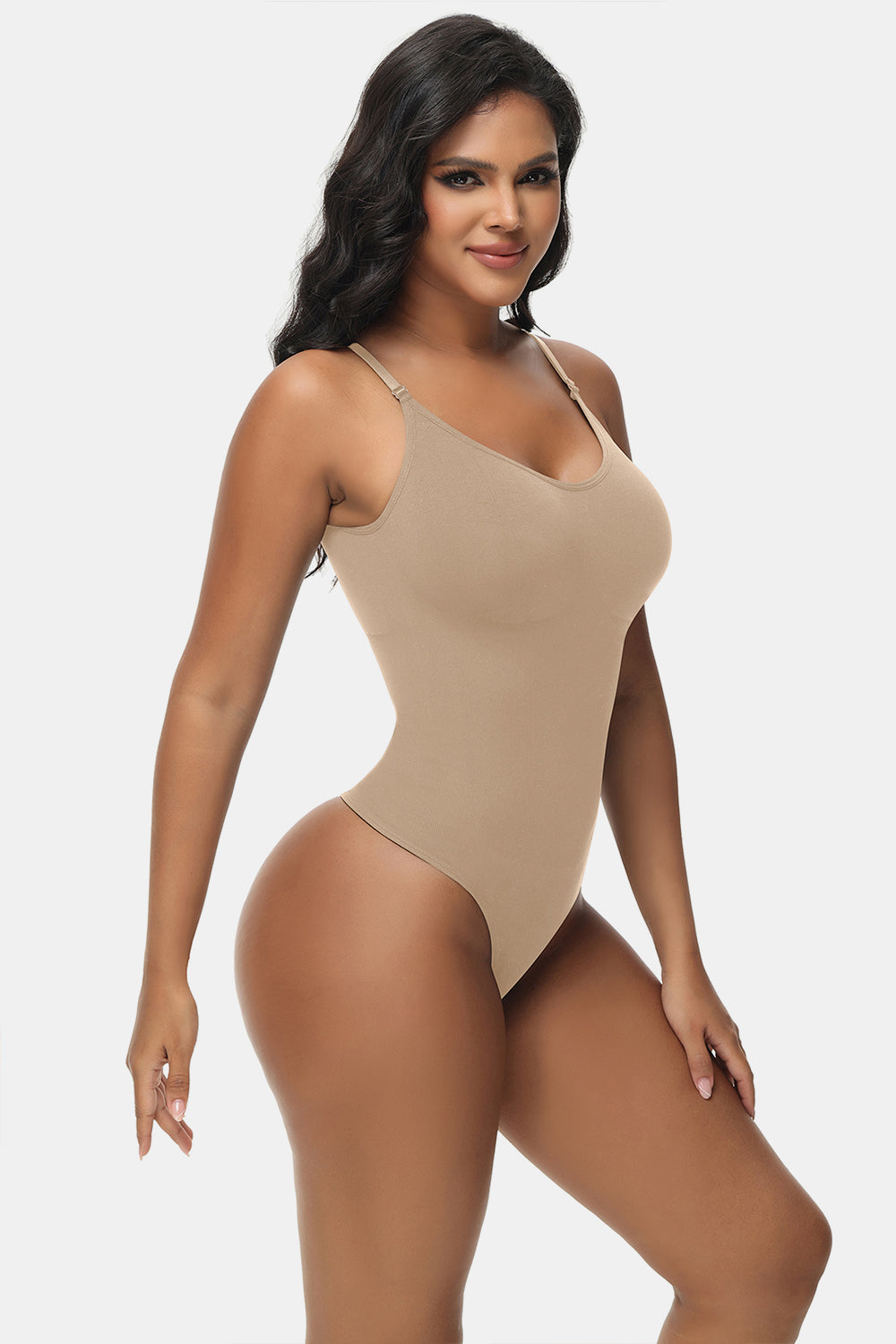 spaghetti strap tummy control bodysuit