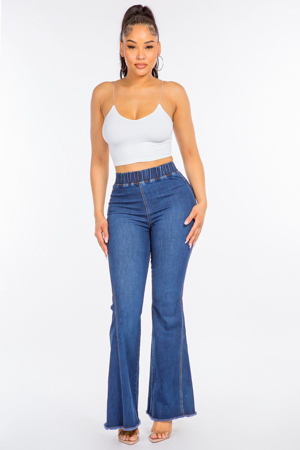 american bazi high waist curvy flare jeans