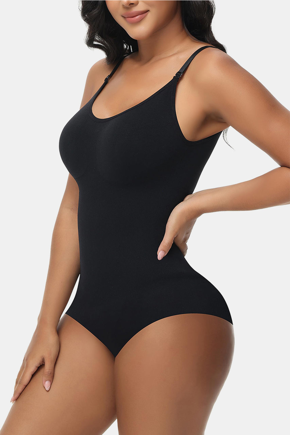 spaghetti strap tummy control bodysuit