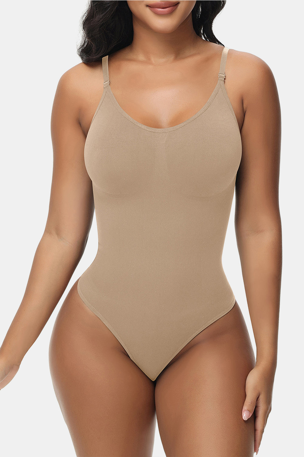 spaghetti strap tummy control bodysuit