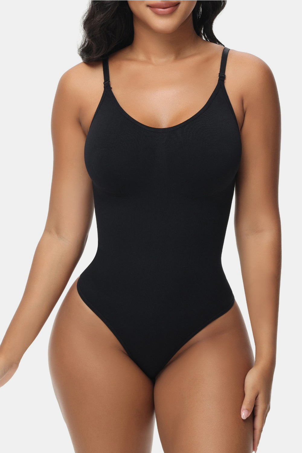 spaghetti strap tummy control bodysuit