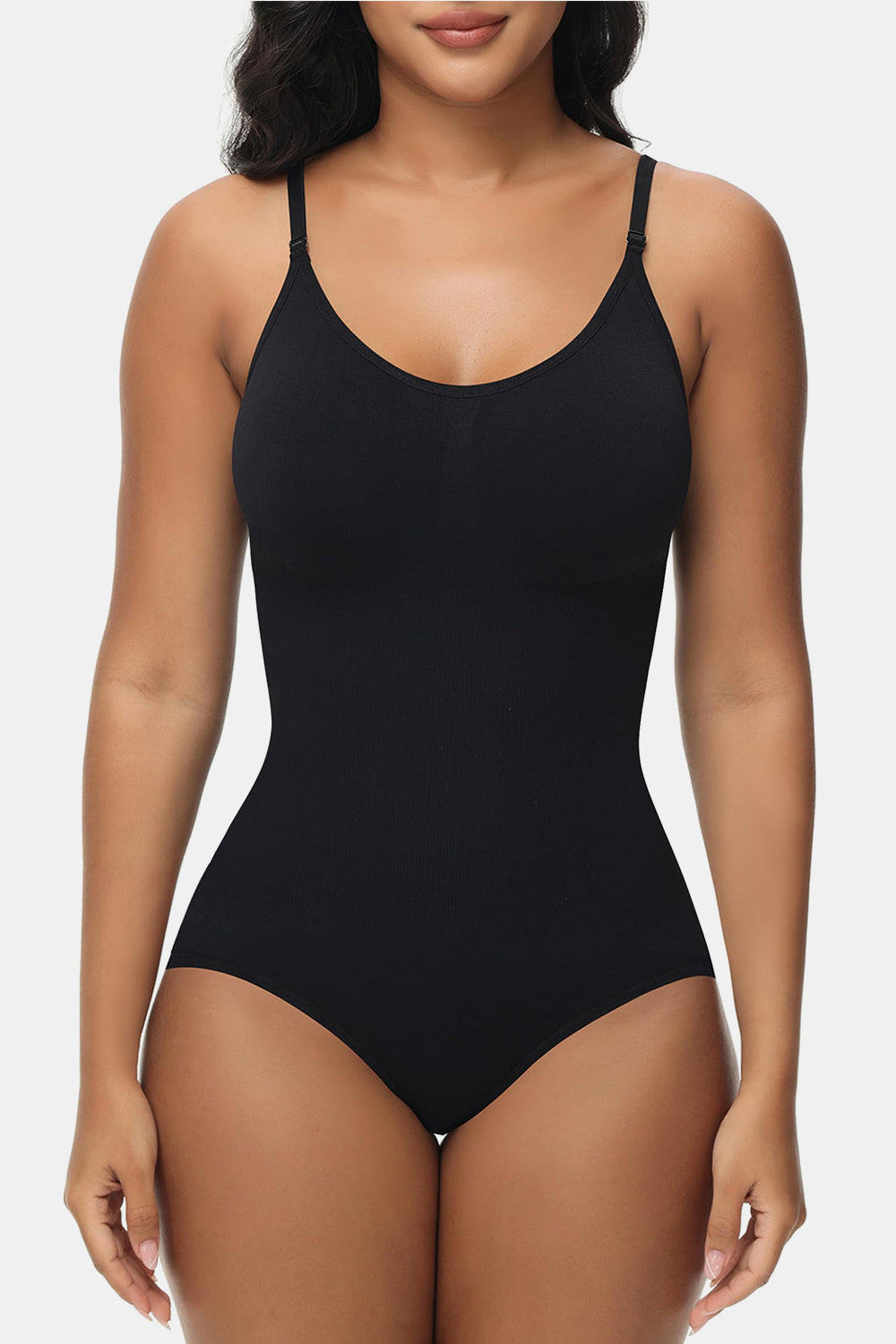 spaghetti strap tummy control bodysuit