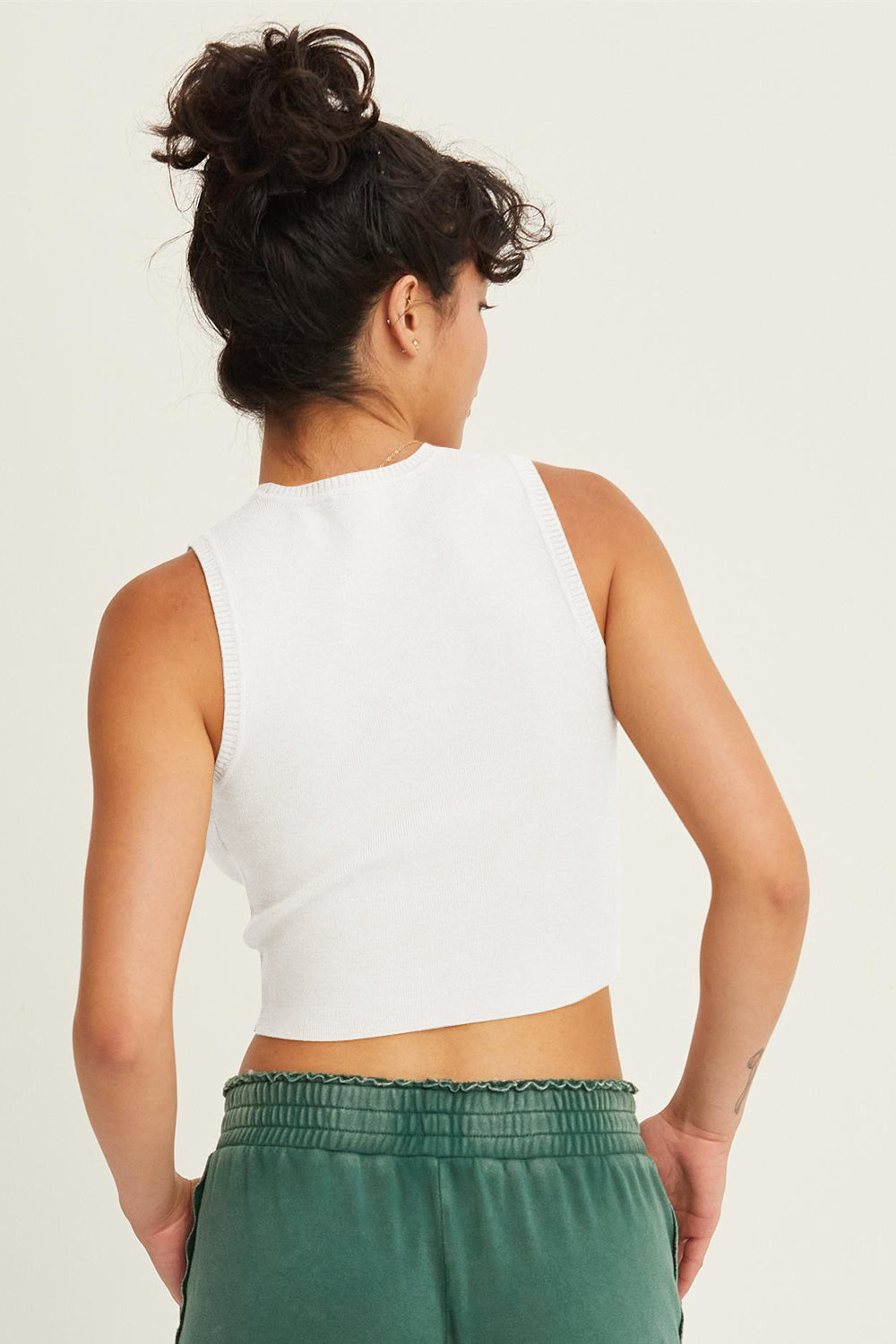 hyfve ribbed knit cropped tank