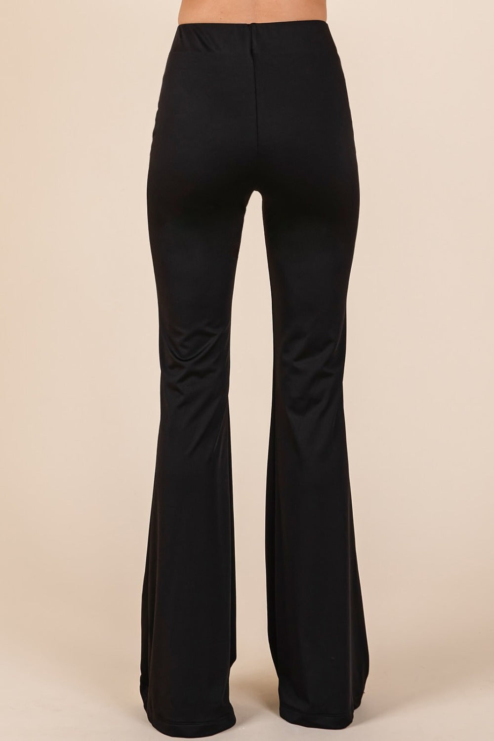 mittoshop stretchy soft elastic waist flare pants