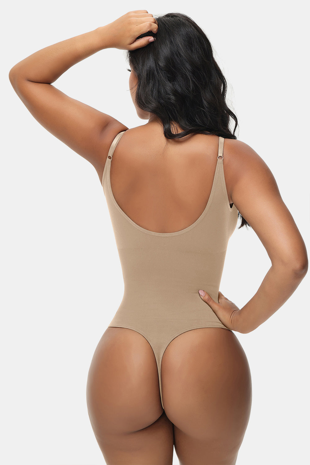 spaghetti strap tummy control bodysuit